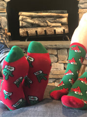 ASL Christmas "I Love You" socks, ASL socks, ASL gift