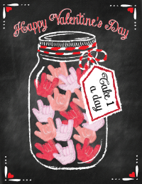 I Love You - candy jar greeting card