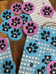 ASL ILY Paw Stickers