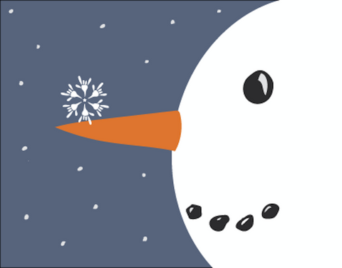 ASL ILY Snowflake and Snowman card