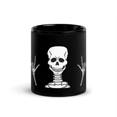 Skeleton ILY - Black Glossy Mug