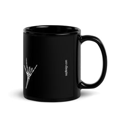 Skeleton ILY - Black Glossy Mug