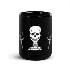 Skeleton ILY - Black Glossy Mug