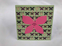 Happy Mother's Day card on ASL Butterfly background