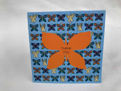 Thank You with ASL Butterfly background greeting cards
