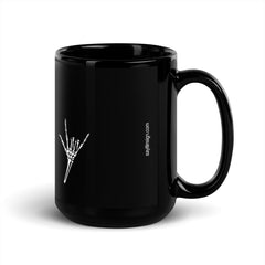 Skeleton ILY - Black Glossy Mug