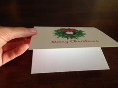 ASL "I Love You" Merry Christmas Wreath greeting card