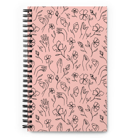 ASL FlowerHands Spiral notebook